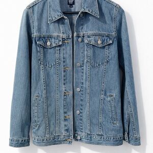 GAP Oversized Long Denim Jacket Medium Wash Women’s Classic Size XS
